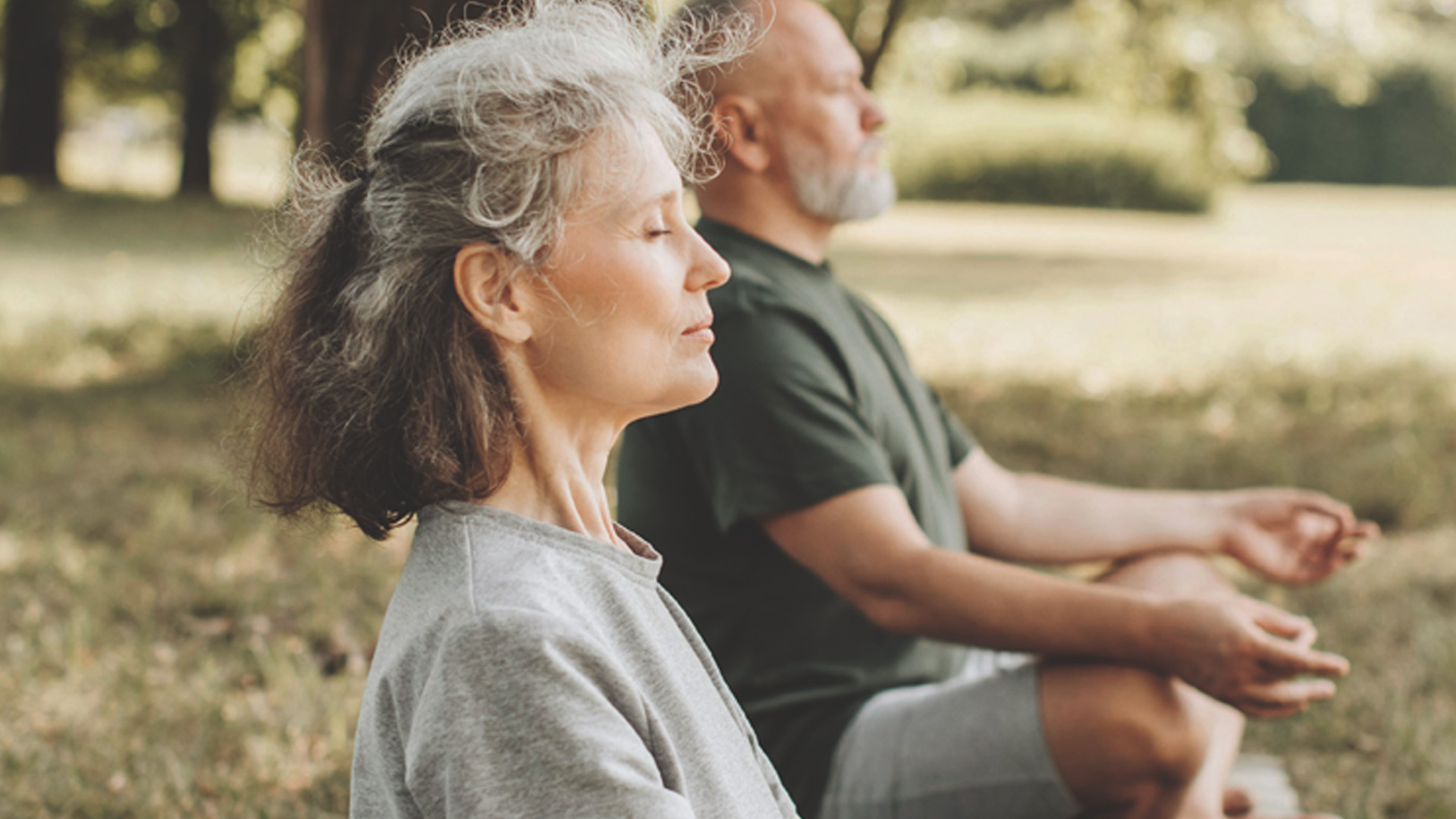 couple meditating
