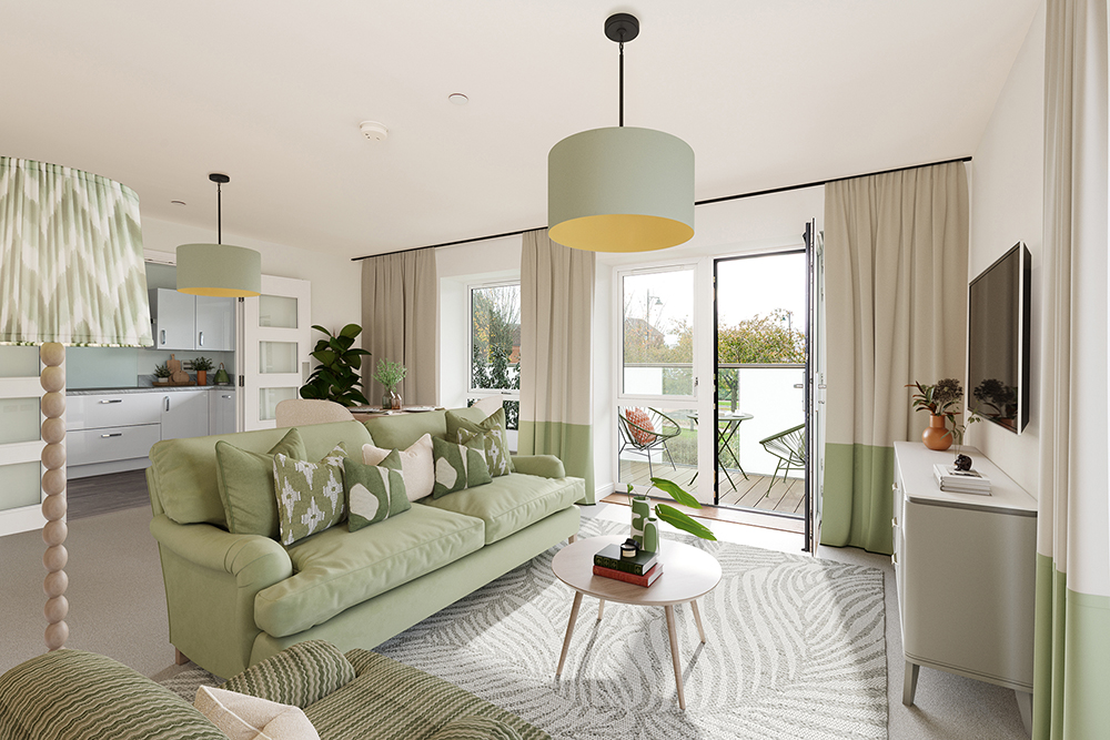 Computer Generated Image living room